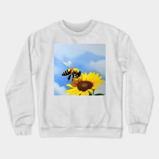 Bee On A Sunflower Crewneck Sweatshirt